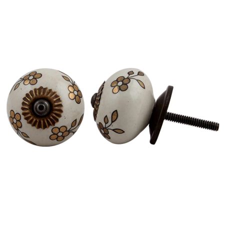 Golden Flower Knob