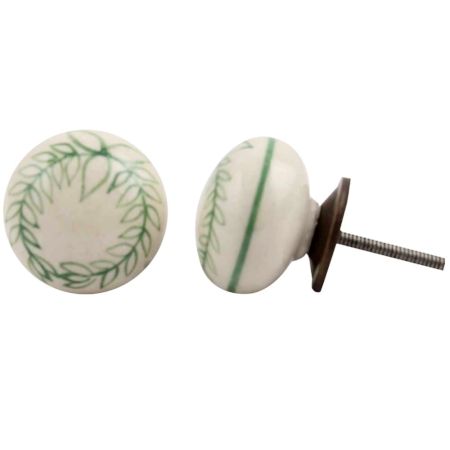 Olive Branch Ceramic Knob (1)