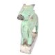 Sea Green Roughly Painted Wooden Cow