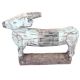 Hand Painted Wooden Cow with Rustic Features