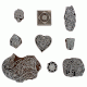 Set of 9 Piece New Mix Wooden Printing Block