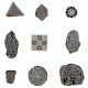 Set of 9 Piece New Mix Wooden Printing Block