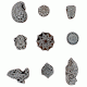 Set of 9 Piece New Mix Wooden Printing Block