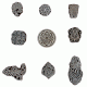 Set of 9 Piece New Mix Wooden Printing Block