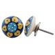 Blue Yellow Sun Flower Knob