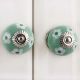 Green Floral Ceramic Knob
