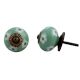 Green Floral Ceramic Knob