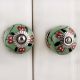Green Red Flower Knob