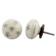 White Green Snow Flakes Knob