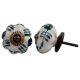 Dark Green Flower Knob