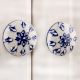 Blue Tiny Flower Flat Knob