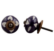 Purple Etched Ceramic Knob 47