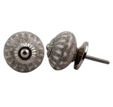 White Crackle Wheel Ceramic Dresser Knob Online