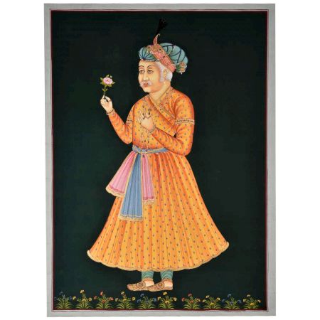 Mughal style portraits of emperor shahjahan 48 X 35.5