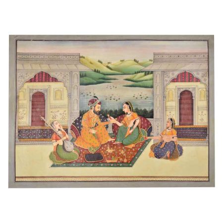 Emperor intoxicated with wine and women in this painting 36 X 49