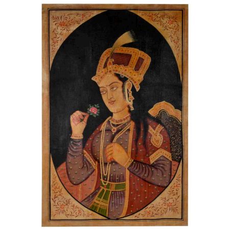 Portrait painting of Mumtaz mahal during Moghul dynasty  35 X 23.5