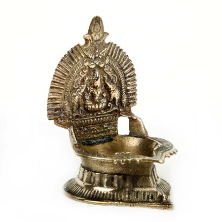 Goddess Lakshmi Figure Holy Worship Oil Lamp