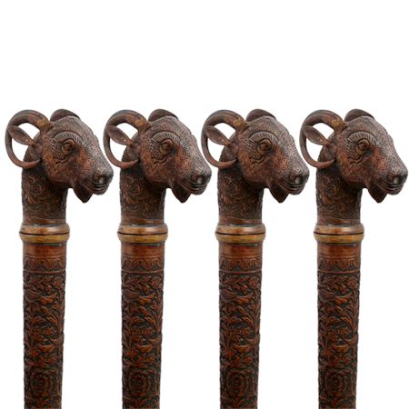 Table legs - Big Horn Sheep Table Legs in Copper.