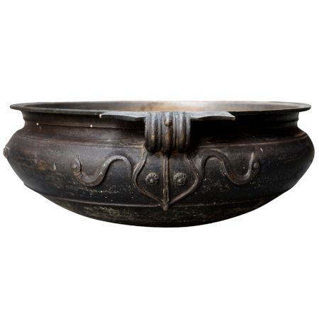 22 Inches South Indian Solid Bronze Indian Urli.