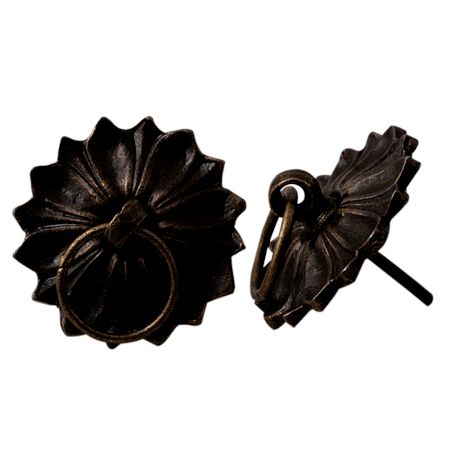 Floral Pattern Metal Cabinet Knobs