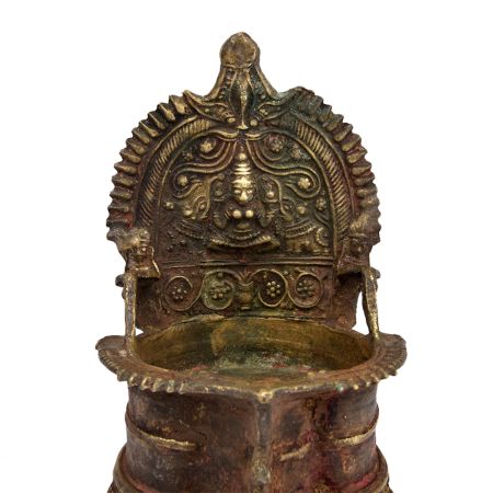 Ornate Bronze Oil Lamp