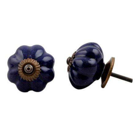 Navy Blue Solid Knob