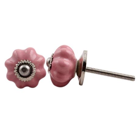 Pink Ceramic Knob Small