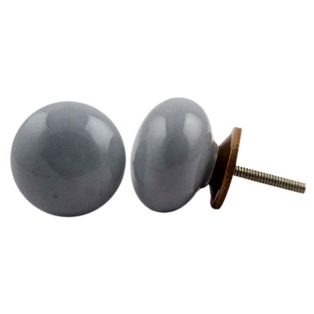 Grey Flat Knob