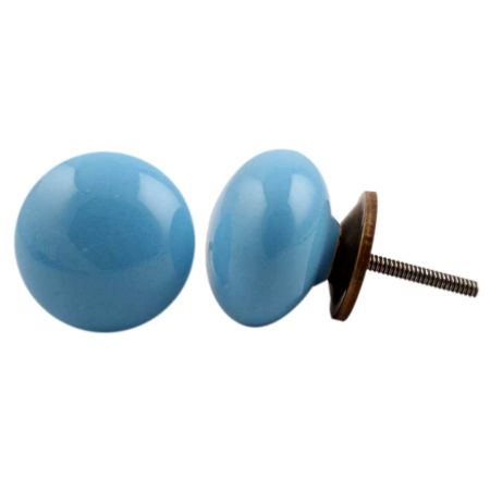 Sky Blue Flat Knob