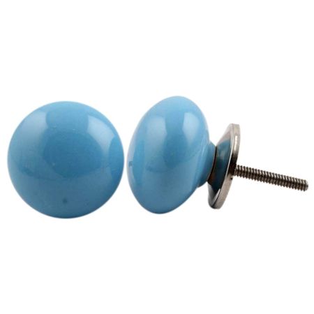 Sky Blue Flat Knob