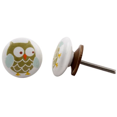 Owl Ceramic Knob