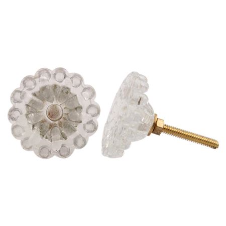 Clear Flower Knob