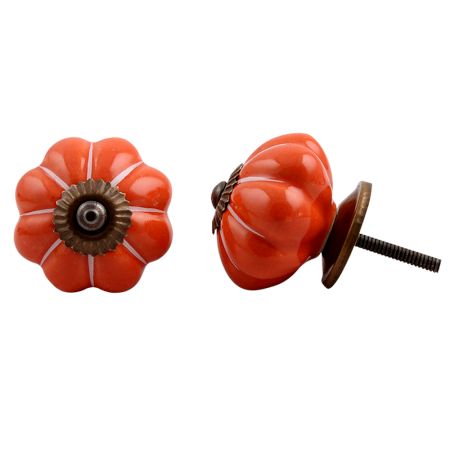 Orange White Knob