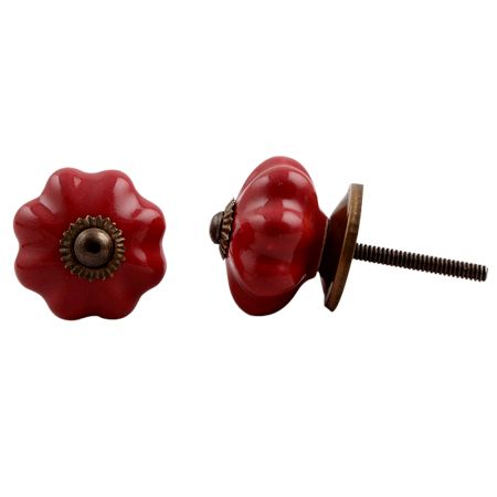 Red Medium Melon Knob