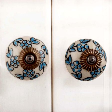 Slate Blue Tiny Dresser Knob