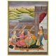Mughal Harem Indian painting 47.5 X 35.5