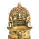 Ornate Gaja Lakshmi Bronze Oil Lamp