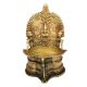 Old Indian Ethnic Ritual Bronze Oil Lamp