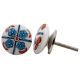 Turquoise Floral Pattern Knob