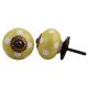 Lemon Yellow White Dot Knob