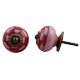 Pink Red Check Knob