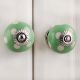 Pea Green Etched Ceramic Knob 35