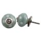 Sage Green White Dot Ceramic Dresser Knob