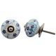 Blue Floral Knob