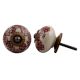 Red Tiny Flower Dresser Knob