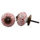 Red Aster Flower Dresser Knob