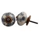 Turquoise Tiny Floral Dresser Knob