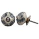 Turquoise Tiny Floral Dresser Knob