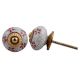 Pink Floral Crackle Ceramic Drawer Knob