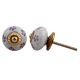 Purple Floral Crackle Ceramic Cabinet Knob